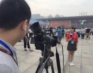 驻马店广播电视台记者在现场