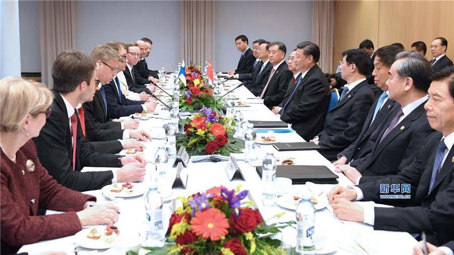 访问芬兰并赴美国举行中美元首会晤精彩回放-