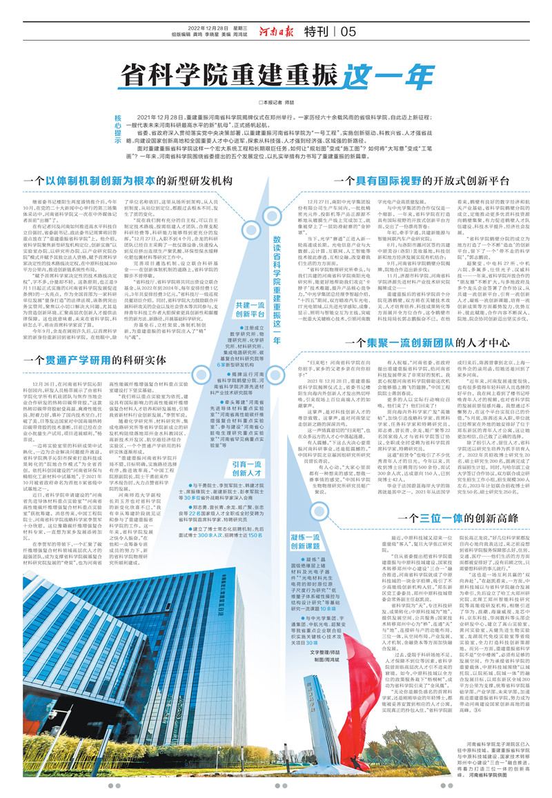  特刊 | 省科学院重建重振这一年