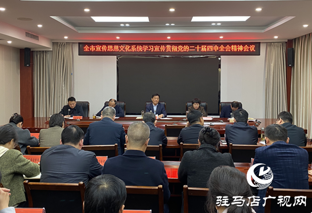 全市宣传文化系统学习宣传贯彻党的二十届四中全会精神会议召开