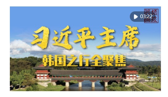 视频画报｜习近平主席韩国之行全聚焦