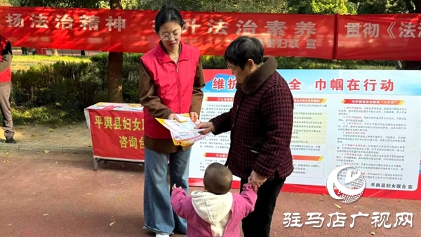 平舆县妇联开展普法宣传教育活动​提升全县妇女群众的法治意识和维权能力