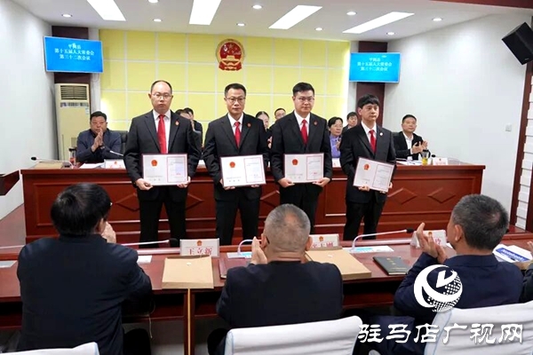 平舆县人民法院四名干警接受人大任命并宣誓就职