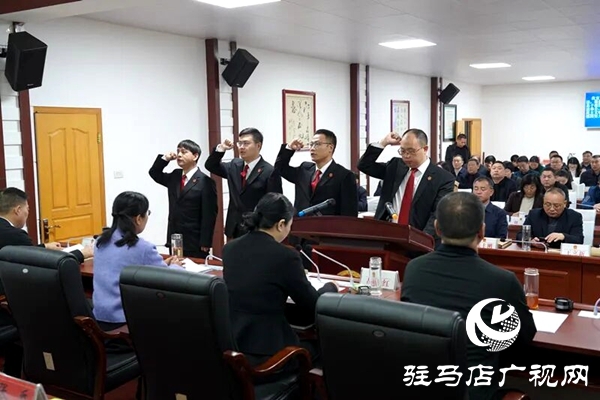 平舆县人民法院四名干警接受人大任命并宣誓就职