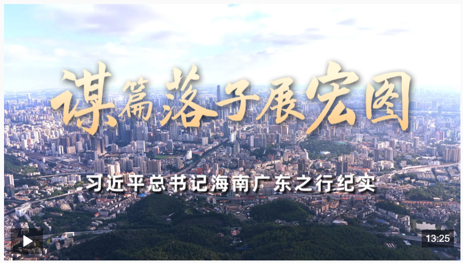 时政微纪录丨谋篇落子展宏图——习近平总书记海南广东之行纪实