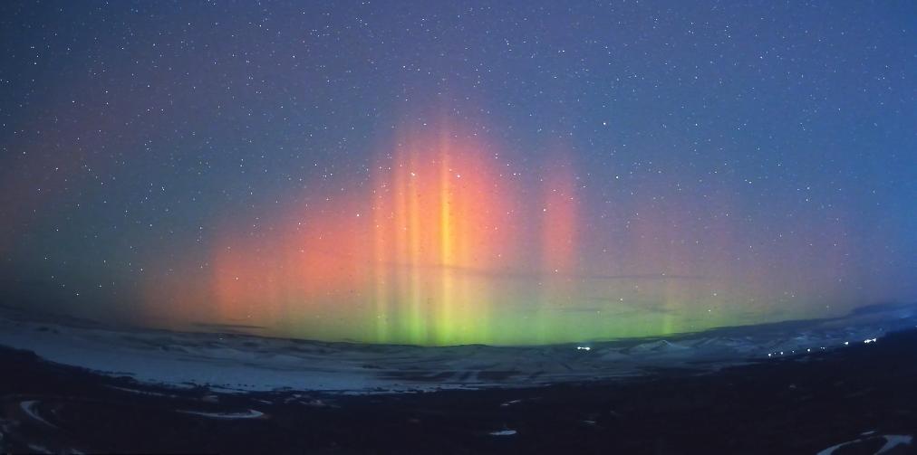 一大波美图来了,他们在我国北方多地拍到了极光!