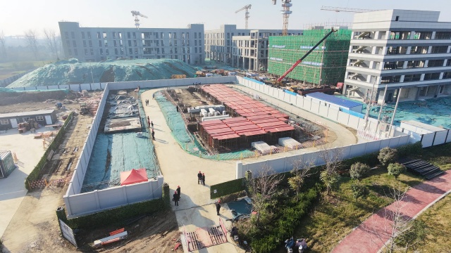 驻马店市区顺河110KV变电站正在加快建设