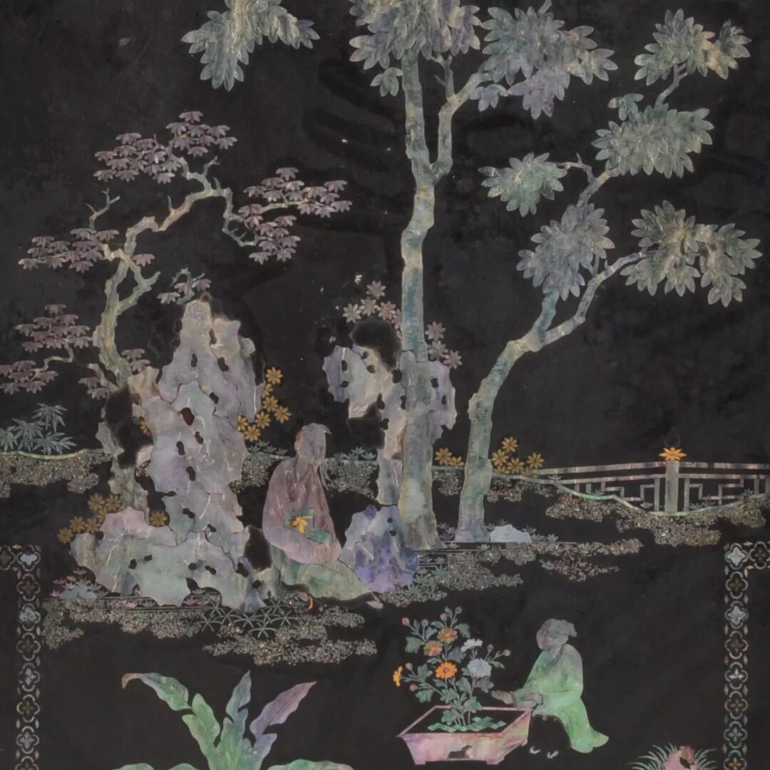 每日文物丨这块螺钿插屏，定格了陶渊明的悠然一刻