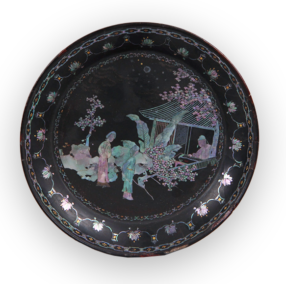 每日文物丨这块螺钿插屏，定格了陶渊明的悠然一刻