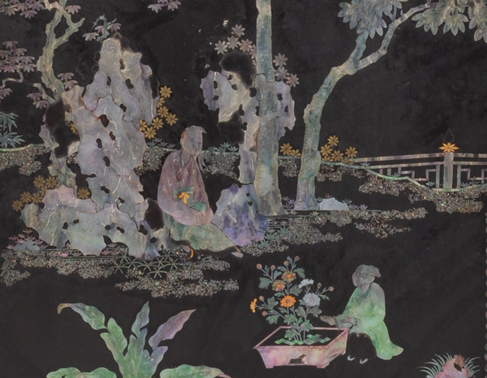 每日文物丨这块螺钿插屏，定格了陶渊明的悠然一刻