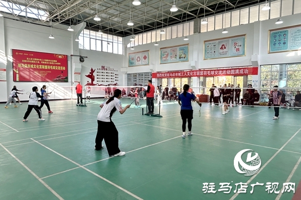 2025年驻马店市域工人文化宫联盟羽毛球交流活动在平舆县举行