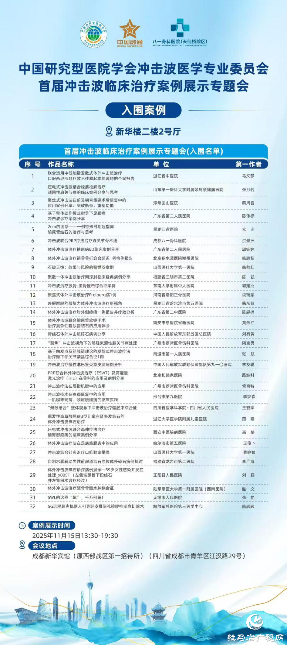 基层突围!正阳县人民医院泌尿外科碎石案例闪耀全国医学盛会