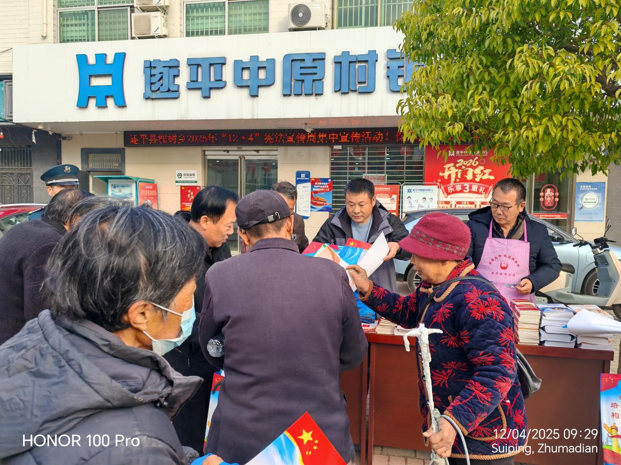 遂平县槐树乡开展“宪法宣传周”活动