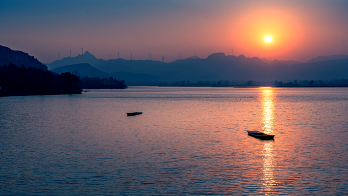 县区动态|湖镜映霞彩 落日醉余晖