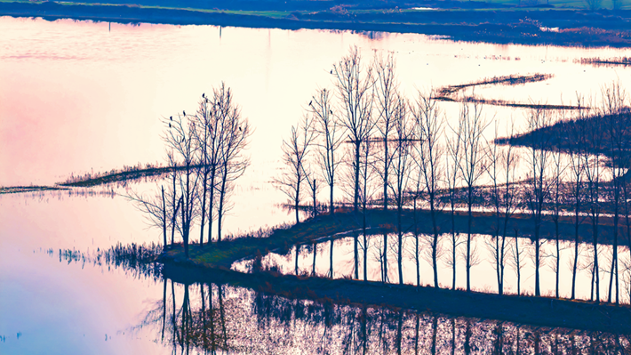 县区动态|湖镜映霞彩 落日醉余晖