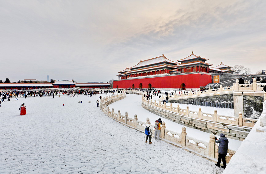 故宫雪后初霁美如画