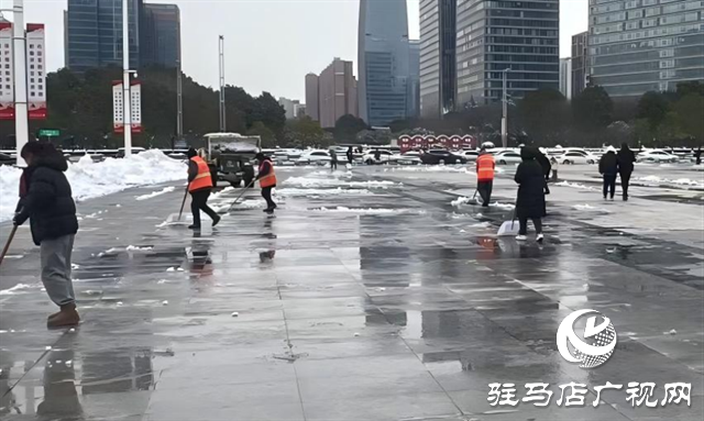  驻马店市城乡一体化示范区综合执法大队：开展高铁广场除雪行动 护航旅客出行路