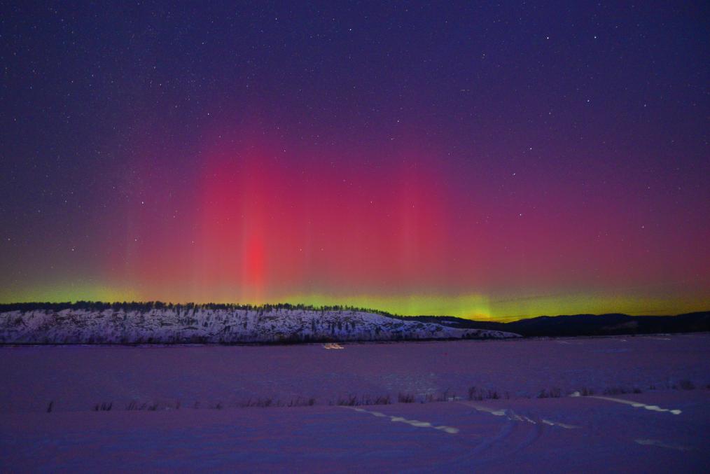 我国北方多地迎来新年首场“极光秀”