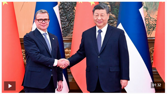 独家视频丨习近平：芬兰总理时隔17 年再次对中国进行正式访问  相信将 为中芬合作注入新动力