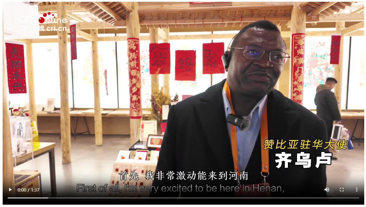 &ldquo;豫&rdquo;见中国年 | 赞比亚驻华大使齐乌卢：借鉴中国农业经验助力赞比亚发展