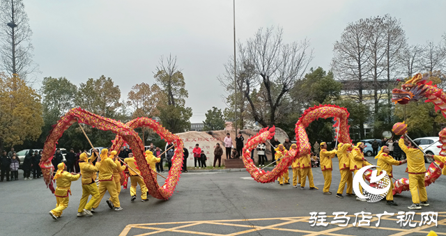 锣鼓喧天彩龙舞 胡庙乡里年味足