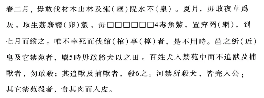 文博日历丨2000多年前的“生态保护法”刻在了竹简上