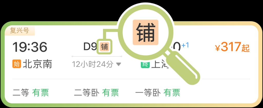 铁路12306购票页面“暗号”升级 5种标识便民出行