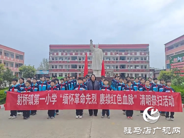 平舆县射桥镇第一小学开展清明祭扫活动