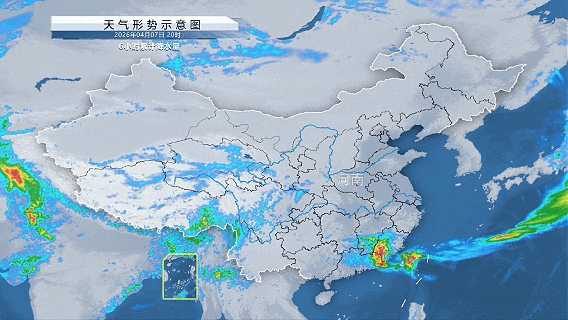 今日中西部、东南部大雨，局部暴雨，需防强对流！