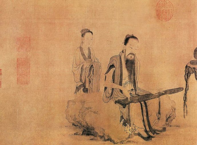 古人弹琴卡通,古人琴gif,古人琴(第4页)_大山谷图库